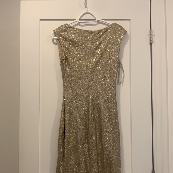 Selling gold sequin short Ralph Lauren Evening Dress size 2 - Picture 3 of 5